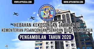 Download (klik untuk download) company: Jawatan Kosong Terkini Di Kementerian Pelancongan Seni Dan Budaya Malaysia Motac Appkerja Malaysia
