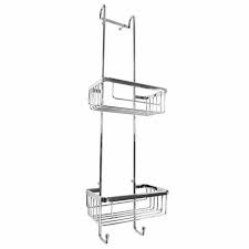 Cubiko shower caddy is composed of two large shelves, a versatile hook for hanging over your shower head or clipping to a shower door tidy up your bathroom and keep your toiletries within easy reach with this hanging shower caddy. Roman Chrome Double Hanging Shower Basket Rsb01 Click And Collect Free Next Day Delivery