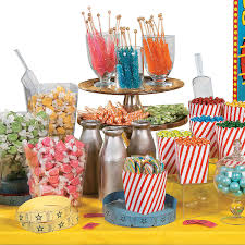 Carnival Candy Buffet Idea Colorful Candy Buffet Yellow Candy Buffet Diy Candy Buffet