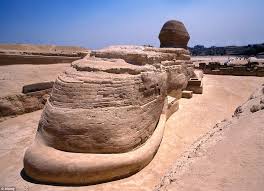 famous tourist attractions from behind sphinx giza ancient egypt