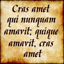 Cras Amet Qui Numquam Amavit Quique Amavit Cras Amet Cras Amet Qui Nunquam Amavit Quique Amavit Cras Amet May He Love Tomorrow Who Has Never Loved Before Latin Love Quotes Latin Quotes Latin Words