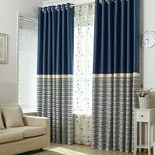 Brief Navy Blue Blackout Living Room Ready Made Striped Curtains Blue Curtains Living Room Curtains Living Room Blue Striped Curtains