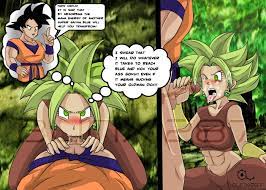 1girls :>= age difference blinx1287 blowjob blush blushing  breasts comic cum on face dragon ball dragon ball super fellatio female  green hair kefla legendary super saiyan potara earrings saiyan