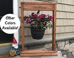 Sturdy black chains are included. Wood Hanging Basket Etsy