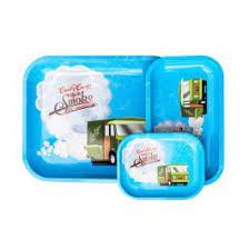 It comes in three sizes: Cheech Chong S 40th Anniversary Aluminum Rolling Tray Blue Grasscity Com