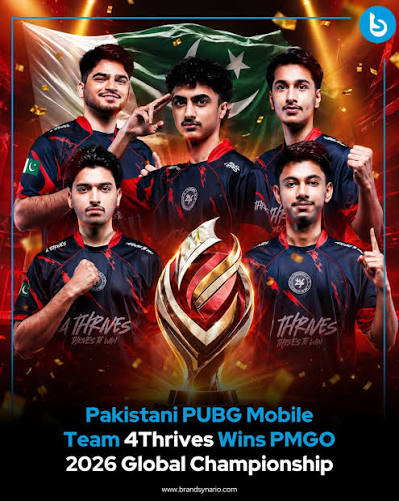 Brandsynario - Pakistan has a new reason to celebrate. PUBG Mobile team  4Thrives has been crowned PMGO 2026 Season 1 champions after an outstanding  performance in Jakarta, Indonesia. The squad overcame a