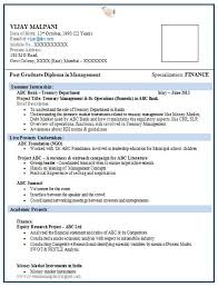 Resume Format For Freshers Mba Hr Free Download Mba Hr Fresher Resume