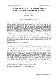 Sriwulandari alam iga selfiamawati pendidikan Pdf Pengembangan Bahan Ajar Ips Berbasis Nilai Budaya Using Untuk Siswa Sekolah Dasar