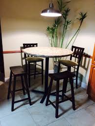 Pin By Daniel Garcia On Kitchen Ideas Bar Table And Stools Round Bar Table House Inspiration