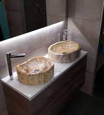 Petrified wood (from the latin root petro meaning 'rock' or 'stone'; Stone Sinks Unik Living Unique Materials Natural Interior Products