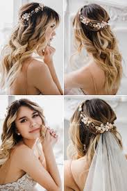 30 half up half down wedding hairstyles. 12 New Ways To Wear Your Hair Down For The Wedding Dazzling Natural Hairstyles For The Modern Bride Praise Wedding
