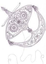 It has a bamboo frame a tissue covering on which brightly coloured paper is cut and stuck on to make these kite so beautiful to look at. Wau Bulan Vector Google Search Embroidered Canvas Art Batik Art Drawings