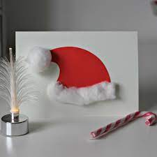 Buy a felt hat (perfect for fall and winter!) and add floral embroidery. Santa Hat Christmas Cards 5 Minute Craft Mum In The Madhouse