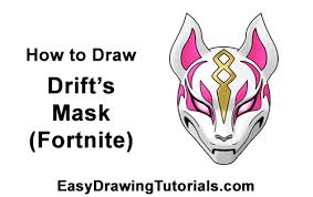 Watch the full process in time lapse here: How To Draw Drift Mask Fortnite With Step By Step Pictures