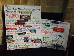 18th Birthday Gift Ideas For Daughter From Dad This Was A Candy Poster I Made For My Sons 18th Birthday 18th Birthday Cards Gifts For 18th Birthday 18th Birthday