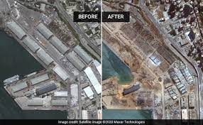 This building has only been. Before And After Havoc In Lebanon As Blasts Leave Over 100 Dead