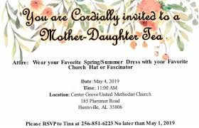 Center Grove United Methodist Church l Huntsville Al l Announcements