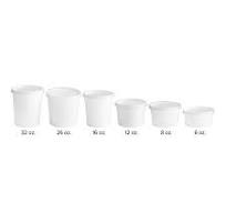 Choice 6 oz. White Double Poly-Coated Paper Food Cup with Vented Plastic  Lid - 250/Case