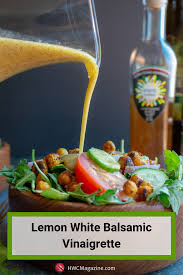 Lemon White Balsamic Vinaigrette Recipe In 2020 White Balsamic Vinaigrette Balsamic Vinaigrette Dressing Grilled Peach Salad
