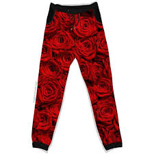 Black And Red Joggers Womens Red Rose Joggers Jogging Pants Sweatpants Unisex Drawstring 58 Liked On Polyvore Featuring Activewear A Black Swimwear Joggers Womens Red Joggers