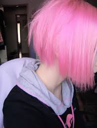 Light Neon Pink Bright Hotpink Pinkhair Short Straight Bob Cute Girly Girl Hair Color Pink Cotton Candy Hair Candy Hair