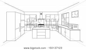 Choose from a huge range of styles and colours. Sketch Modern Kitchen Vector Photo Free Trial Bigstock