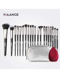 From middle english manjewe, manjeue, from old french manjue, derived from mangier (to eat) (modern french manger (to eat)), from latin manducare. Maange Pro Pcs Makeup Brushes Set Bag Sponge Beauty Powder Foundation Eyeshadow Make Up