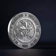 5 Dollars QUEEN ANNE S REVENGE Captains of Fortune 2 Oz Silver Coin 5$  Barbados 2023 Antique Finish Русские монеты из драгоценных