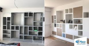 Comment Fabriquer Une Bibliotheque Avec Placo Idee Deco Mur Salon Decoration Maison Deco Mur Salon