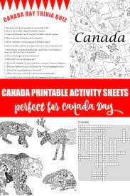 I created this trivia printable for students to fill out after they had labelled and coloured their own map of canada. Free Printable Canada Activity Pages Creative Cynchronicity
