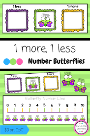 1 More 1 Less Number Maths Mathematics Counting Insects Butterflies Butterfly Educ Math Center Activities Math Rotations Early Childhood Math
