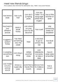 Help Your Child Find New Pals With Meet New Friends Bingo Friend Bingo Bingo Meeting New Friends