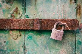 A loyalty card is the best choice, as it can be easily. Locked Door Closed Old Rusty Padlock On A Damaged Wooden Door Closeup View Stock Photo Picture And Royalty Free Image Image 98949988