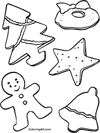Cookie coloring pages to print coloring home. Christmas Cookie Coloring Pages Coloringall
