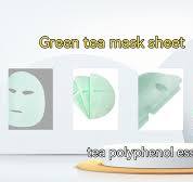 Wholesale 100% Natural Plant Green Tea Fiber Sheet Private Label Face Mask  Sheet Skin Care Face Mask Sheet