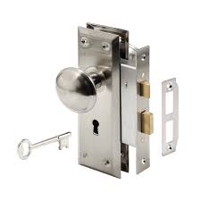 Prime Line Steel Satin Nickel Interior Door Lock E 2330 The Home Depot