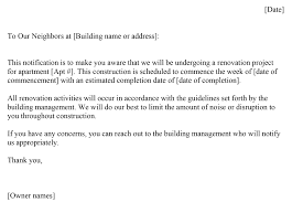 Disputes with home improvement work (renovations). Renovation Letters To Neighbors 3 Real Life Examples