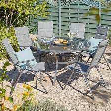 Misali 6 Seater Garden Dining Set Homebase
