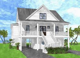 Bertrand Cottage Coastal Home Plans In 2020 Coastal House Plans House On Stilts Beach House Floor Plans