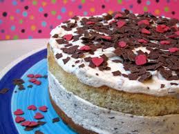 Die leckere puddingcreme macht den kuchen perfekt. Ein Schoko Kuss Fur Dich Einer Fur Mich Meine Erste Torte Kuchenzeilen