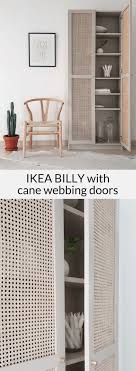 Ikea Billy Cane Furniture Hack Featuring Custom Cane Webbing Doors Mobel Zum Selbermachen Ikea Diy Ikea Ideen