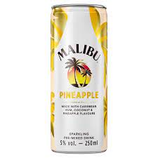 Go to top 10 malibu drinks for all the best ideas, or try these top cocktails: Malibu Coconut Rum Pineapple 250ml Can Tesco Groceries