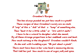 Grandma S Recipes Pg 1 Heaven Poems Grandmas Recipes Grandma