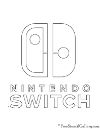 Nintendo Switch Logo Stencil Jpg 850 1 100 Pixels Pochoir Nintendo Diy