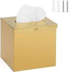 Amazon.com: Sumnacon Tissue Box Cover Square Stainless Steel ...