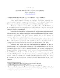 Construction law in singapore and malaysia, second. Pdf Malaysia And Construction Industry Present