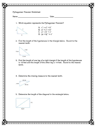 Hypotenuse leg or hl theorem is the theorem which can be used to prove the congruence of two right triangles. 30 Free Pythagorean Theorem Worksheets Basic Concept Guide