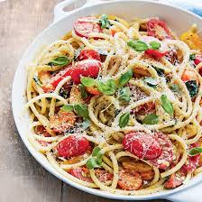 Pates Au Citron Aux Tomates Et Au Basilic Coupdepouce Com Cold Pasta Salad Recipes Vegetable Recipes Work Meals