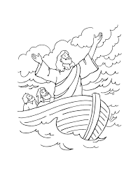 Jesus calms the storm coloring page. A Scary Storm A Story Of Jesus And A Stormy Sea Cross Park Church