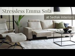 Stressless Emma Sofa With Power Leg Rest Youtube